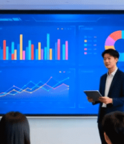 商务人士会议室汇报演讲2747#横屏 