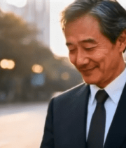 商务人士户外看手机画面3510#横屏 