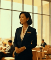 商务女性在大厅交流场景14208#横屏 