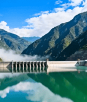 山水间的大坝全景8677#横屏 