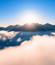 山峦云海间的日出景象(1)13393#横屏 