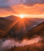 山林日出自然风光素材15092#横屏 