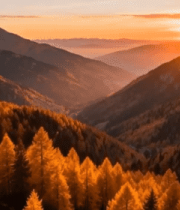 山林日落自然风光4775#横屏 