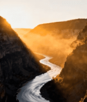 山谷河流日出自然风光8904#横屏 