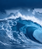 大海中翻涌的巨大海浪9087#横屏 