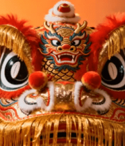 传统舞狮狮头特写13129#横屏 