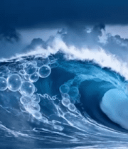 大海中翻涌的巨大海浪9087#横屏 