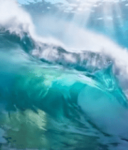 大海海浪阳光照射景象10682#横屏 