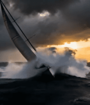 	 大海上航行的帆船(2)4266#横屏 