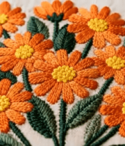 刺绣花卉手工素材6868#横屏 