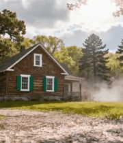 春日乡村木屋自然风光3441#横屏 