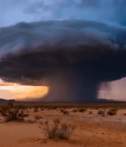 沙漠上空巨大云层景象7717#横屏 