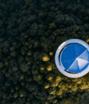 森林中圆形建筑俯瞰9252#横屏 