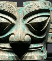 三星堆青铜面具特写3863#横屏 