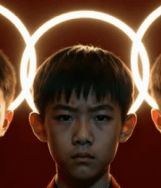 三个少年于奥运五环前的画面83#横屏 