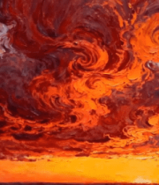 抽象艺术风格天空油画素材12177#横屏 