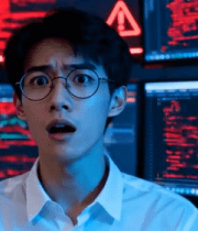 	 程序员面对电脑代码惊讶画面11477#横屏 