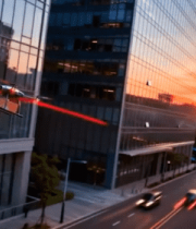 城市中无人机送货场景4866#横屏 