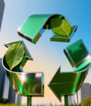 城市中绿色回收标志景观11637#横屏 