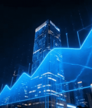 城市夜景与科技感数据图表12126#横屏 