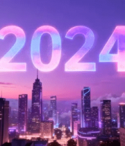 城市夜景三维效果画面1010#横屏 