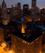 城市夜景高楼俯瞰画面13694#横屏 