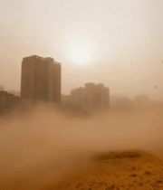 城市沙尘天气景象10326#横屏 