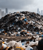 城市垃圾场堆积如山的垃圾14346#横屏 