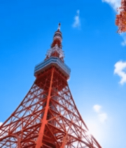 秋日日本东京铁塔风光2242#横屏 