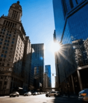 城市街道摩天大楼车流景象10922#横屏 