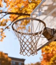 秋日户外篮球框特写13086#横屏 