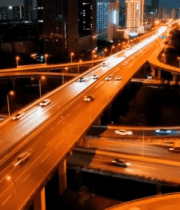 	 城市立交桥夜景车流素材2187#横屏 