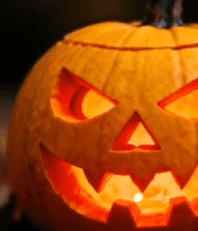 秋季户外南瓜灯特写4528#横屏 