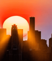 城市高楼夕阳景观12432#横屏 