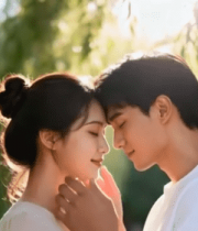 情侣户外亲密依偎画面1875#横屏 