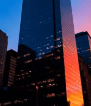 城市高楼黄昏景色6379#横屏 