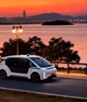 城市道路上行驶的新能源汽车(2)8531#横屏 