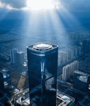 城市高楼大厦航拍全景(1)5052#横屏 