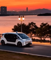 城市道路上行驶的新能源汽车(2)8531#横屏 