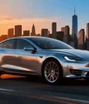 城市道路上行驶的新能源汽车(1)2942#横屏 