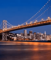 城市大桥夜景全景3603#横屏 