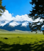 草原雪山自然风光9271#横屏 