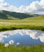 草原湖泊自然风光12013#横屏 