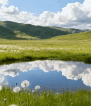 	 草原湖泊自然风光12013#横屏 