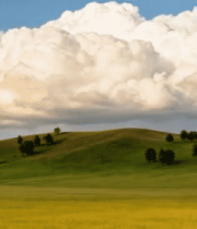 草原风光与天空白云景致2347#横屏 