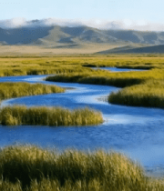 草原河流自然风光9209#横屏 