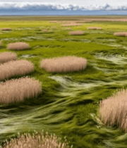 草原湿地芦苇自然风光7651#横屏 