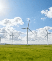 草原上的风力发电机群5628#横屏 