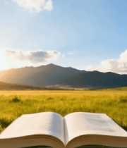 草原上翻开的书籍4381#横屏 