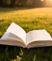 草地树木间悬浮地球画面3562#横屏 